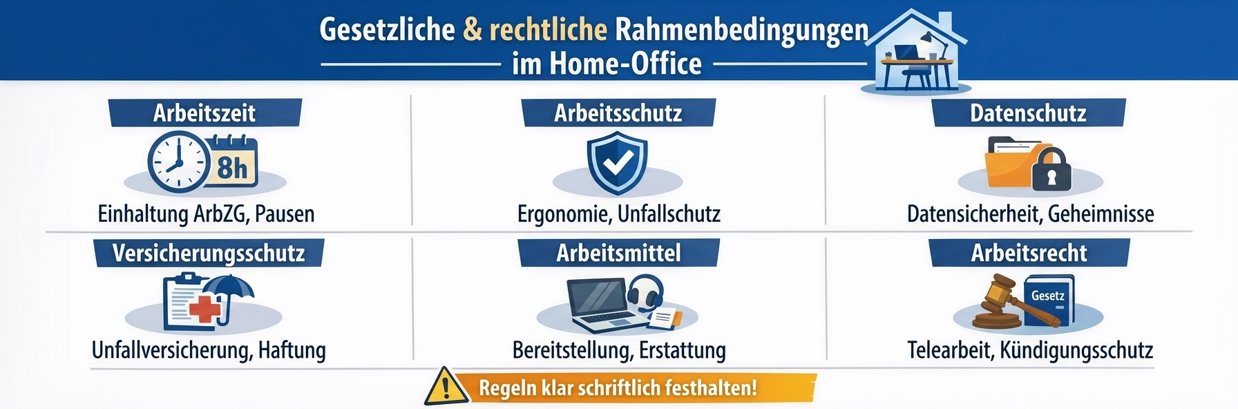 Gesetzliche & rechtliche Rahmenbedingungen im Home-Office